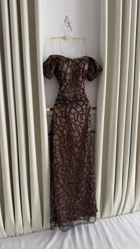 فستان سهرة كلفة تل ترتر مبطن