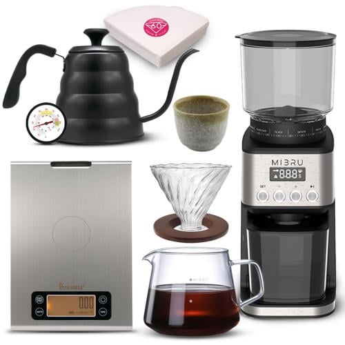 مجموعة تحضير القهوة المقطرة بطريقة v60 مقاس 02 مع...