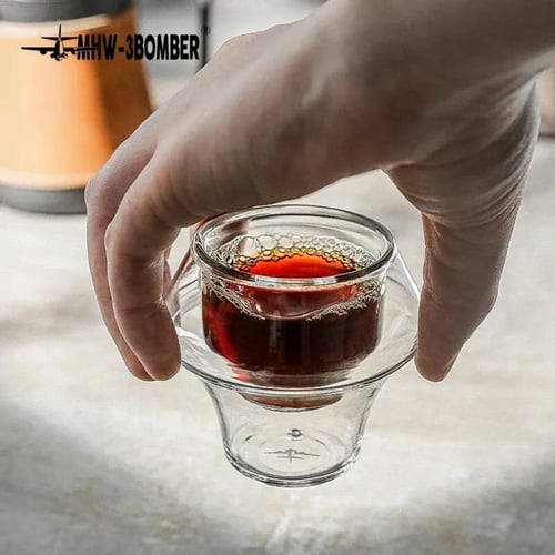 كوب قهوة زجاج مزدوج الجدران