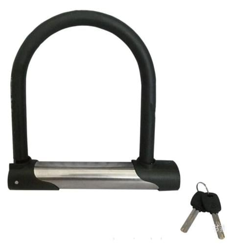 قفل على شكل حرف U للدراجات مزود بمفتاحين، قفل أمان...