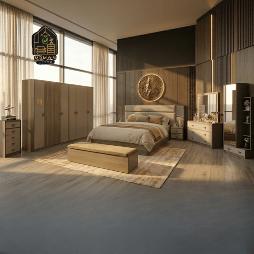 طقم غرفة نوم تصميم عصري جذاب وانيق