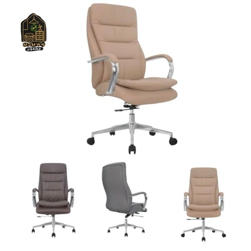 كرسي مدير جلد فاخر دوار او ثابت