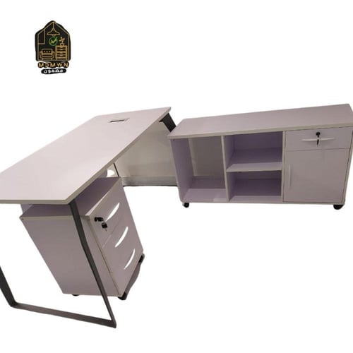 مكتب إداري عصري مع ملحق عدة مقاسات