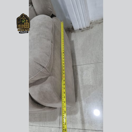 كرسي استرخاء مخمل لون رمادي ثابت