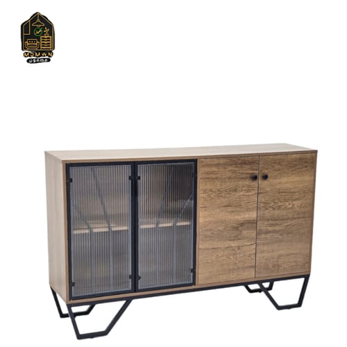 دولاب تخزين خشب بتصميم عصري