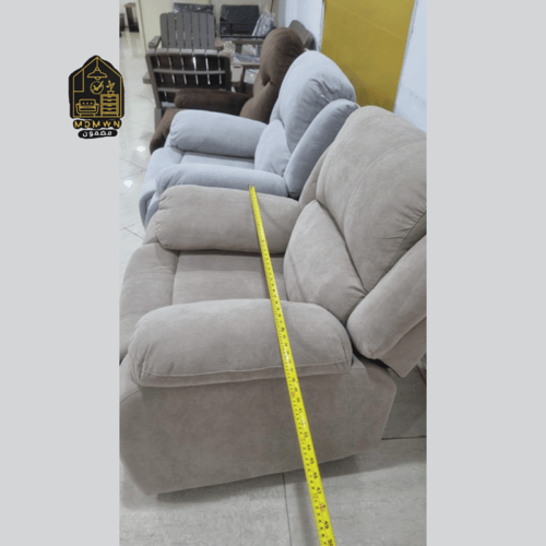 كرسي استرخاء مخمل لون رمادي ثابت