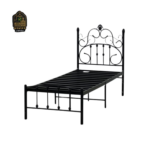 سرير حديد فردي بتصميم زخرفي فاخر 200*90