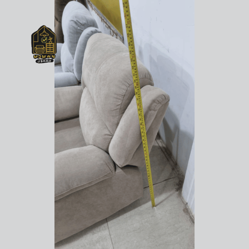 كرسي استرخاء مخمل لون رمادي ثابت