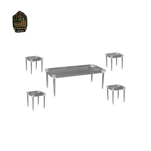 طقم طاولات أكريلك 5 قطع – لمسة فخامة شفافة لديكورك...