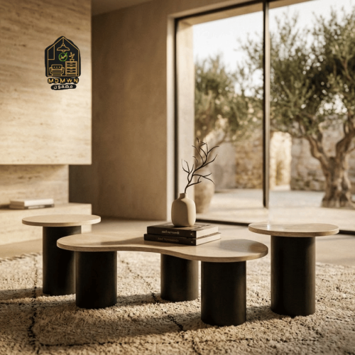 طقم طاولات خشبية عدة الوان