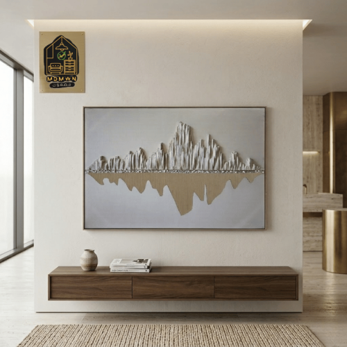 لوحة جدارية مودرن بتصميم هندسي بارز