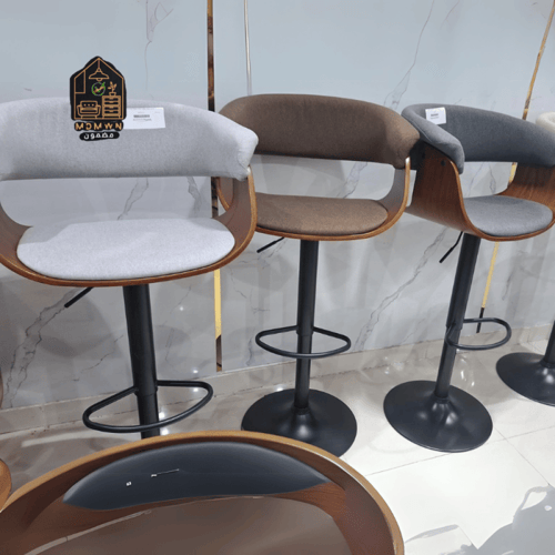 كرسي بستيم قماش عصري بني