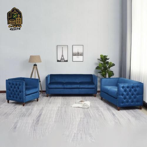 طقم كنب مكون من صوفا ثلاثية و ثنائية و مقعد مفرد ل...