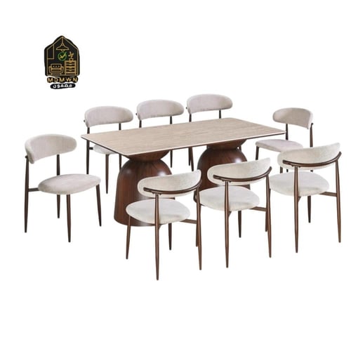 طاولة طعام سيراميك مودرن مع كراسي