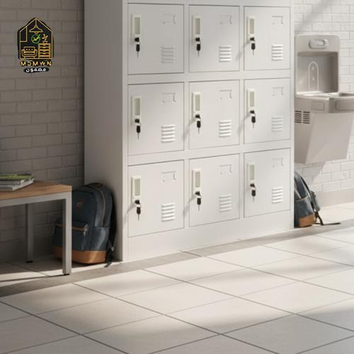 دولاب لوكرات معدني بـ 9 أبواب مع أقفال للشركات