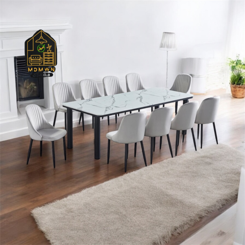 طاولة طعام رخام رمادي