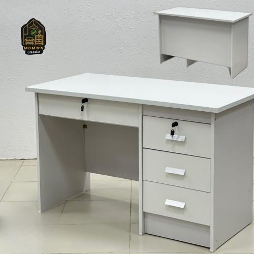 مكتب ميلامين بثلاثة أدراج وقفل — تصميم عملي أنيق م...