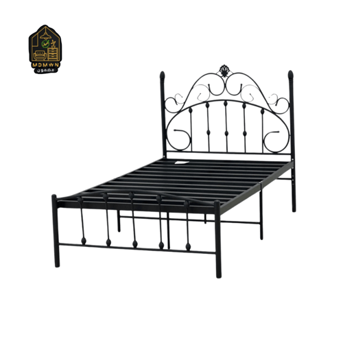 سرير حديد مزخرف بمسند قوسي أنيق 200*120