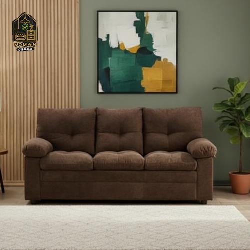 طقم كنب فاخر مكون من كنبة ثلاثية وكنبة ثنائية تصمي...