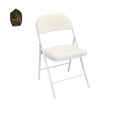 كرسي حديد قابل للطي بتنجيد مخملي فاخر