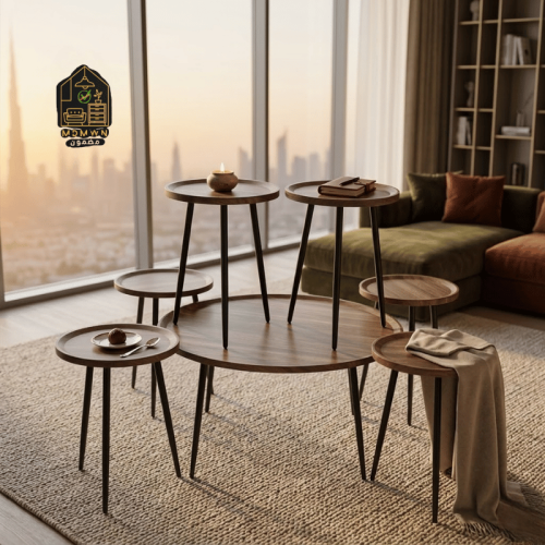 طقم طاولات شاي مودرن الوان متعددة