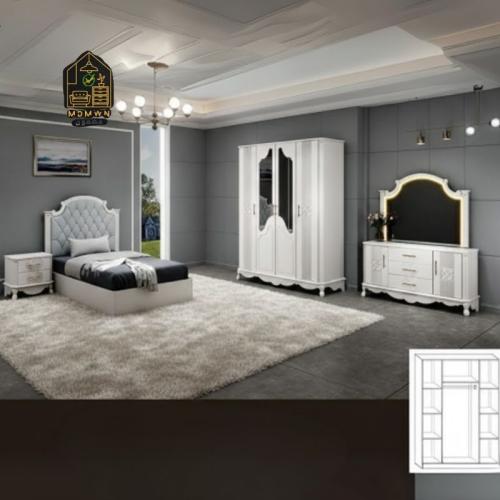 غرفة نوم لمسة الرفاهية متوفرة بمقاسين