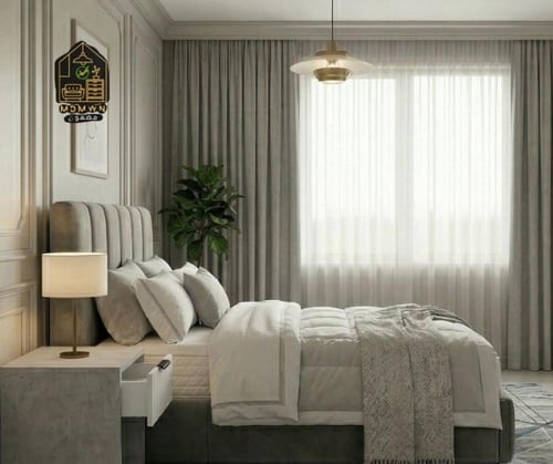 سرير عصري مبطن قاخر