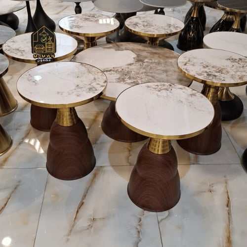 طقم شاي سيراميك 6+1 بني