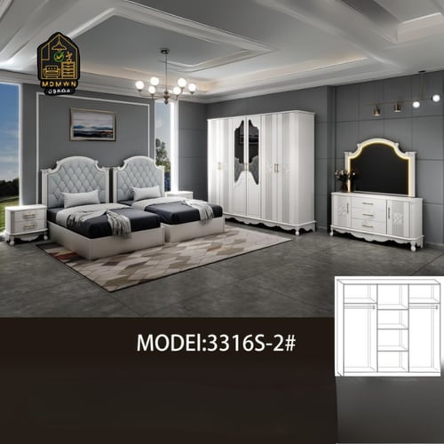 غرفة نوم لمسة الرفاهية متوفرة بمقاسين