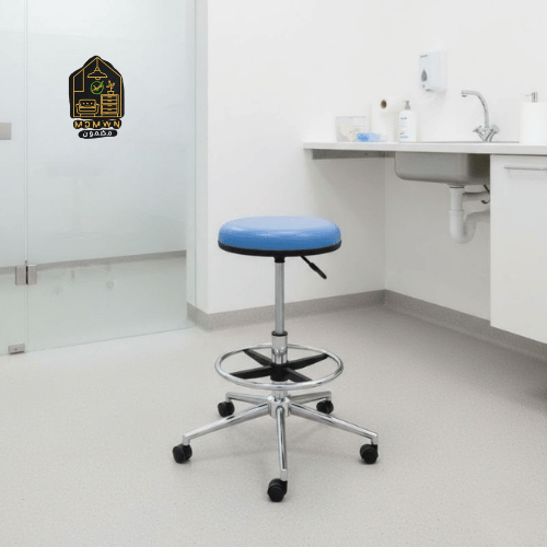 Hydraulic wheeled mobile laboratory chair