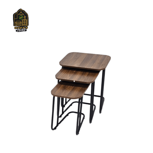 طقم طاولات شاي فخم مكون من 3 طاولات