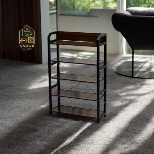 دولاب خشب 5 رفوف مودرن تصميم أنيق وقوي