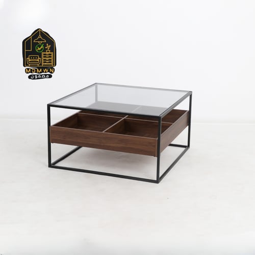 طاولة خدمة بسطح زجاج 80 سم