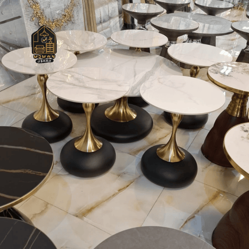 طقم طاولات شاي سيراميك ابيض