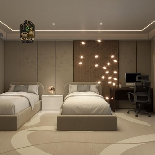 سرير مودرن أبيض