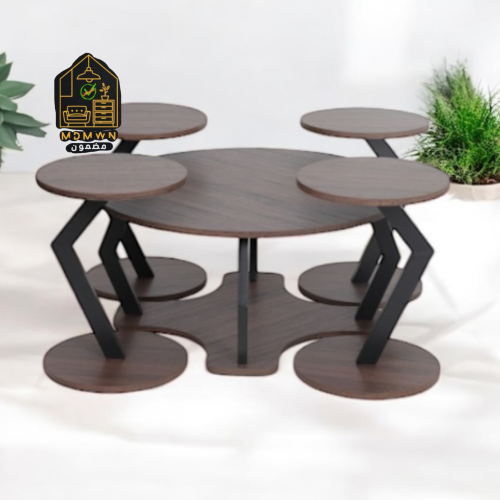 طقم طاولات خدمة بني