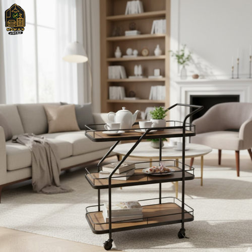 عربة خشب ثلاث أدوار