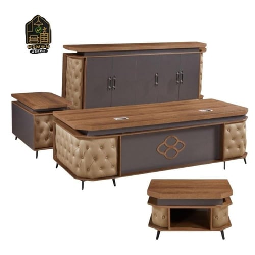 طقم مكتب رئاسي فاخر ميلامين جلد مقاسات متعددة