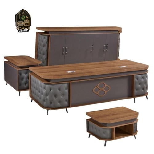 طقم مكتب رئاسي فاخر ميلامين جلد مقاسات متعددة