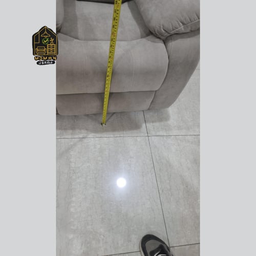 كرسي استرخاء مخمل لون بني غامق ثابت