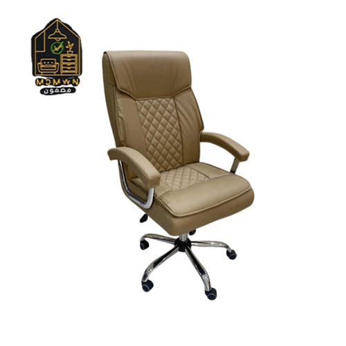 كرسي جلد دوار أو ثابت