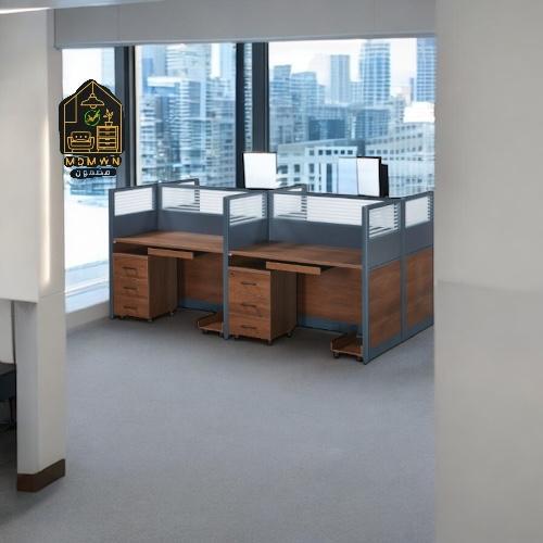 مكتب مكتبي مزدوج رباعي