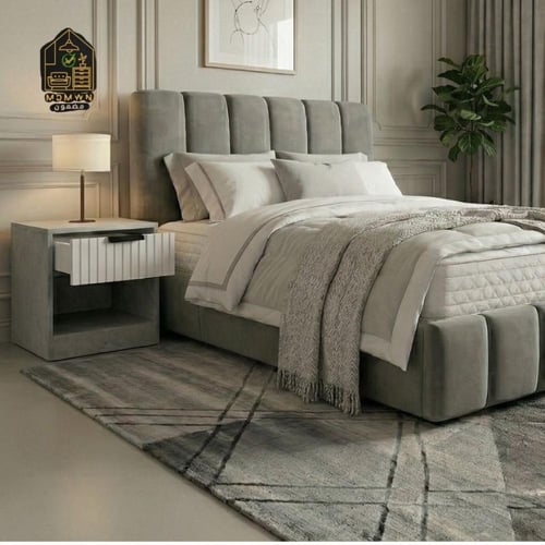 سرير عصري مبطن قاخر