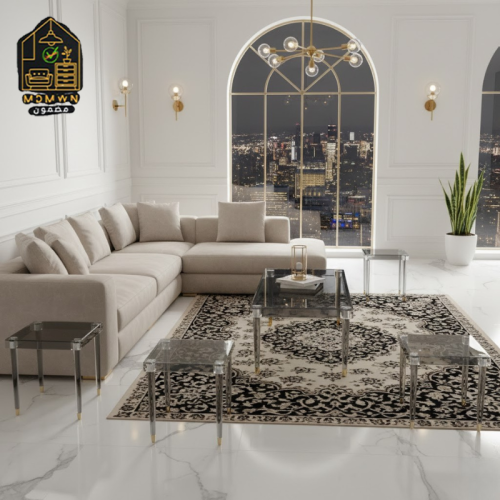 طقم طاولات أكريلك 5 قطع – لمسة فخامة شفافة لديكورك...