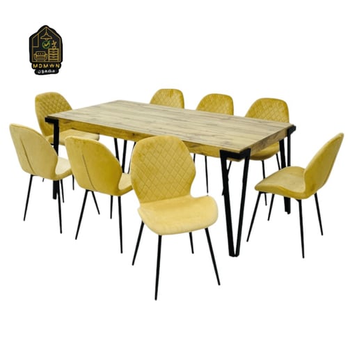 طقم طاولة طعام كبير مع 8 كراسي