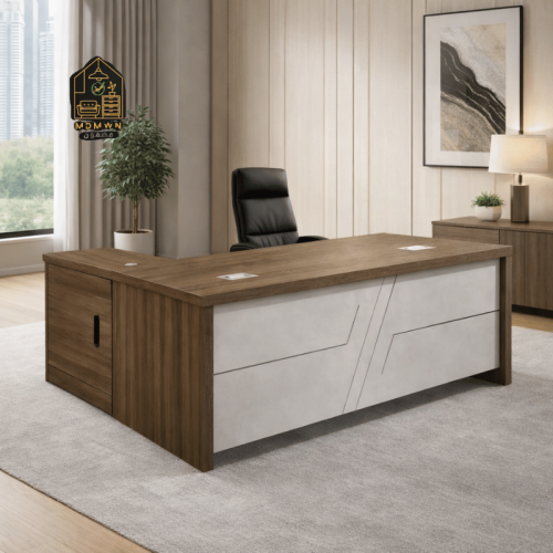 Modern melamine wood office desk, various options available