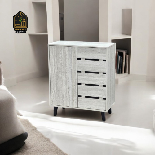 خزانة مودرن ولمسة خشبية أنيقة