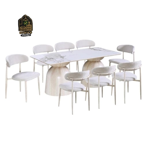 طاولة طعام سيراميك مودرن مع كراسي