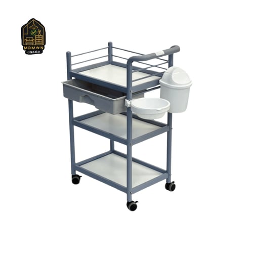 عربة تقديم متحركة بثلاث رفوف ودرج