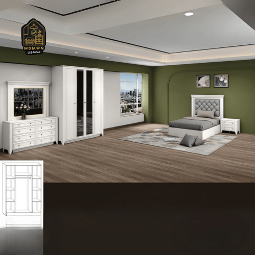 غرفة نوم نغمة الهدوء بتصميم مريح ومودرن